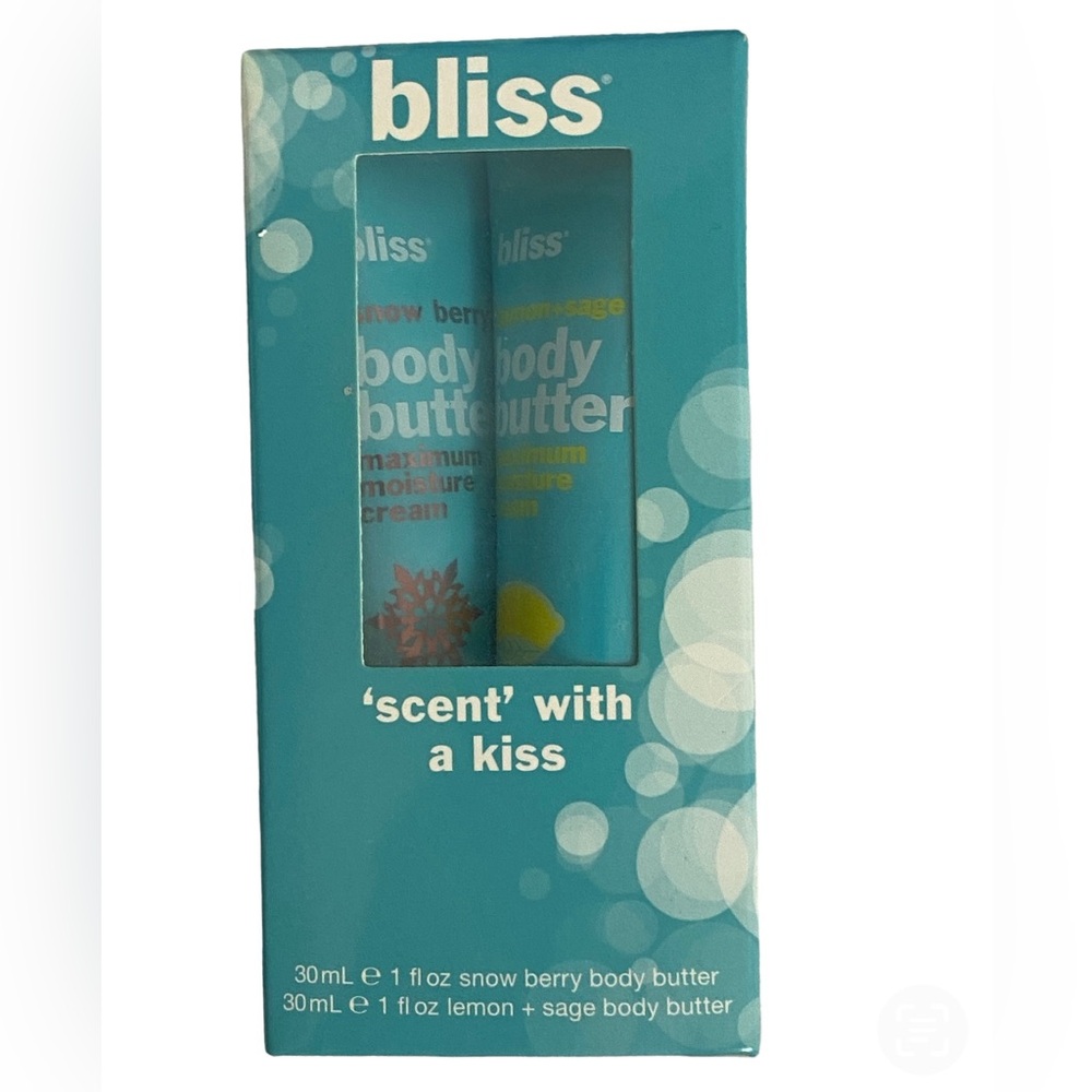 Bliss Scent with a Kiss -Snow Berry 1oz & Lemon sage 1oz Body Butter, Duo